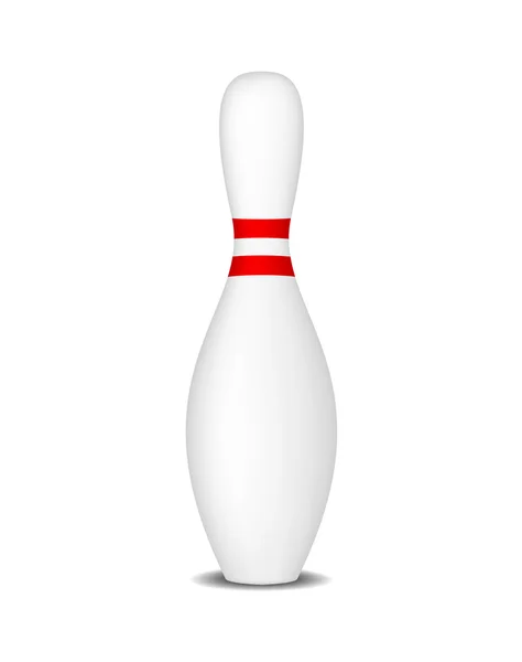 Pin Bowling z czerwone paski — Wektor stockowy