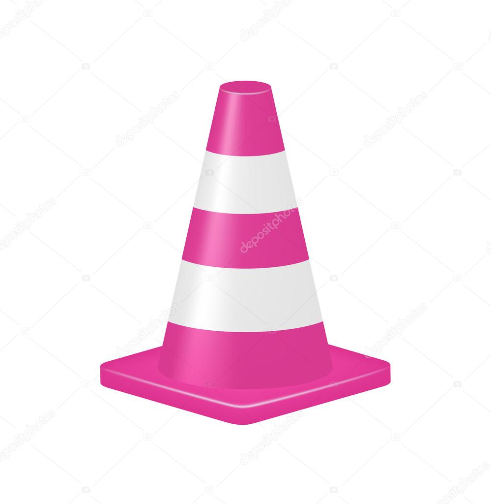 Pink traffic cone