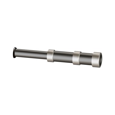 Vintage spyglass siyah ve gümüş tasarım
