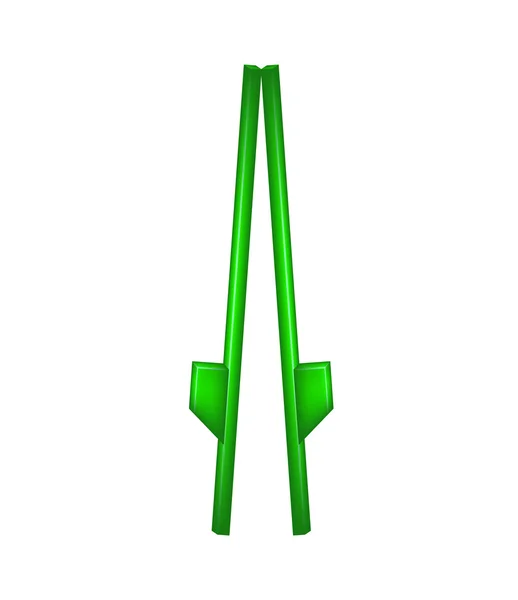 Trä styltor i grön design — Stock vektor