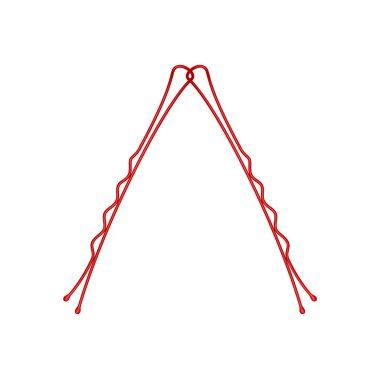 İki kırmızı bağlı tokalar