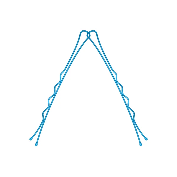 ブルーのデザインで 2 つの接続されたヘアー クリップ — ストックベクタ