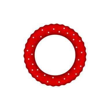 Beyaz noktalar ile kırmızı havuzu halka