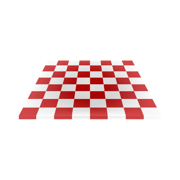 Empty chess board in red and white design — Stockový vektor