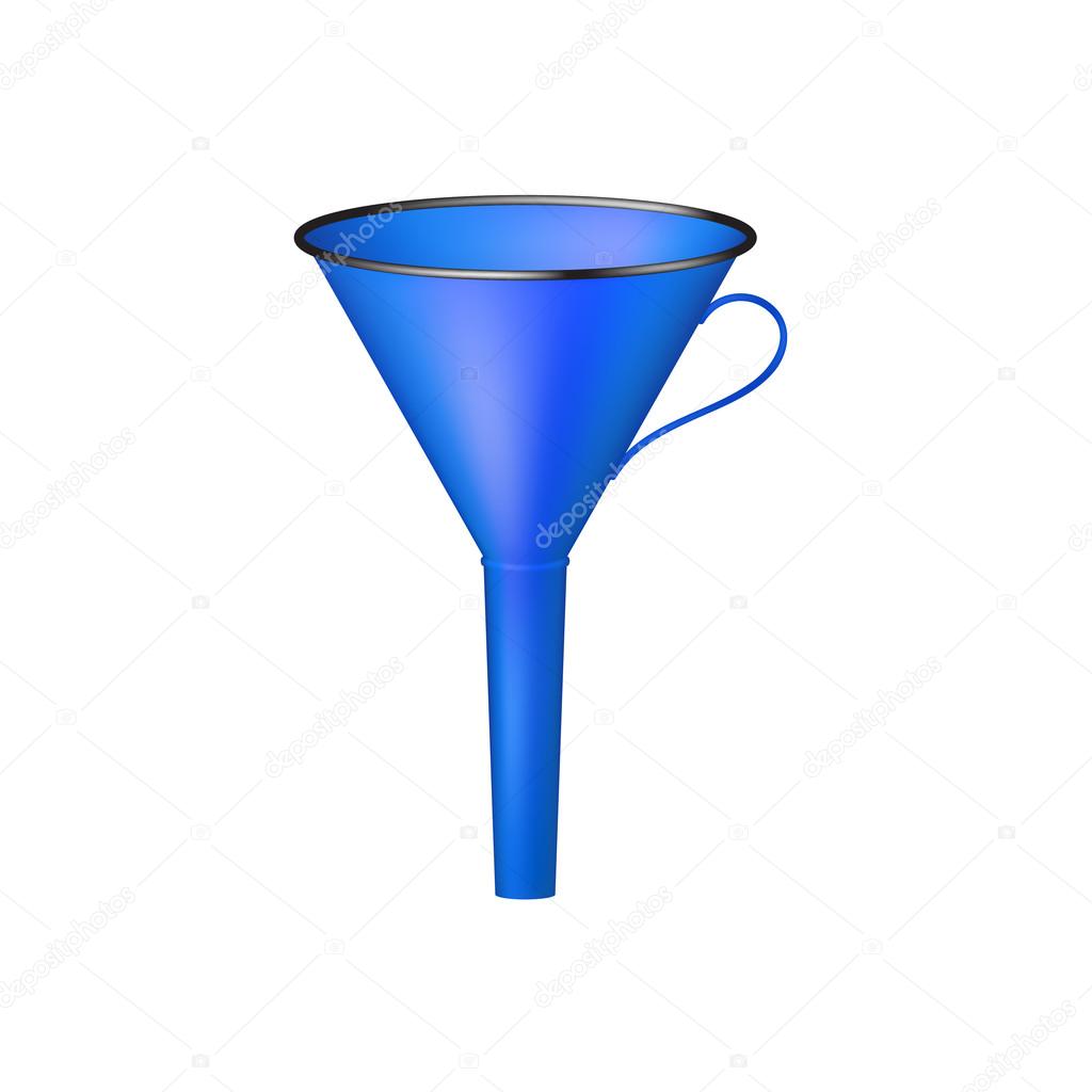 Funnel in blue design