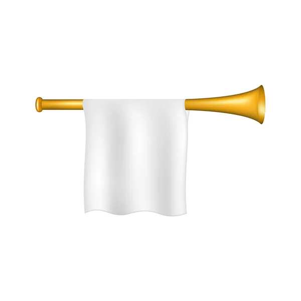Труба з білим прапором — стоковий вектор