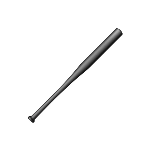 Baseball bat, fekete design — Stock Vector