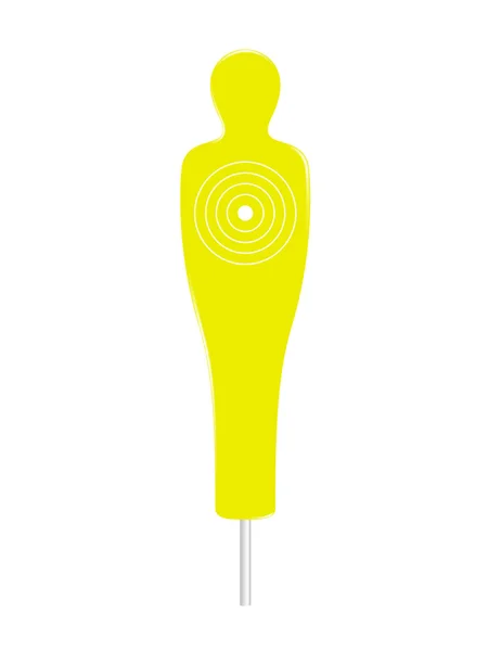 Yellow and white human target — Stock Vector