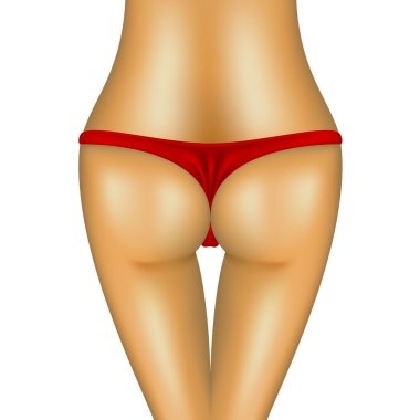 Kadın kırmızı bikini seksi serseri