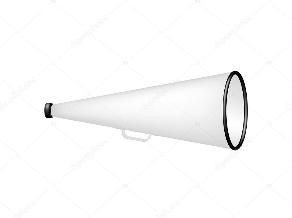 Vintage megaphone in black and white design