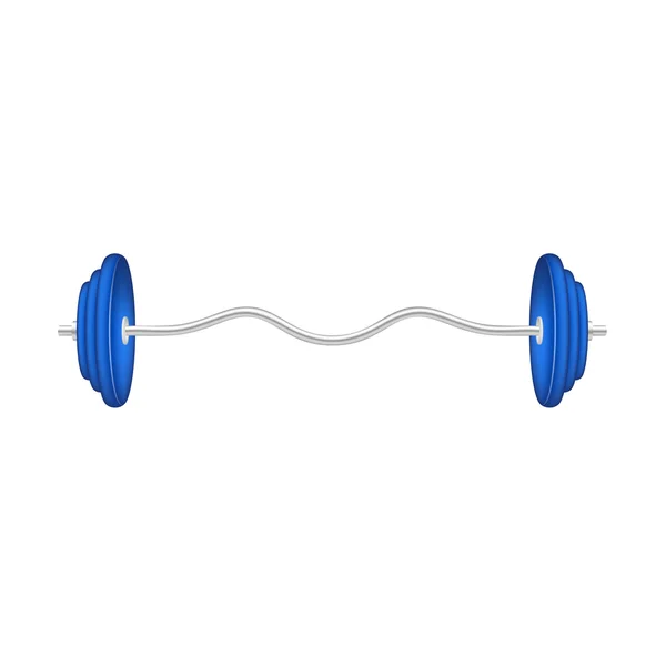 Barbell em prata e design azul —  Vetores de Stock