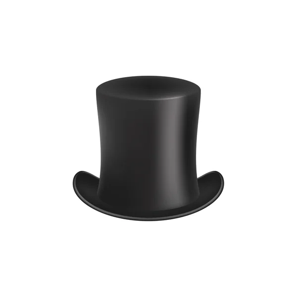 Cappello da gentiluomo in design nero — Vettoriale Stock