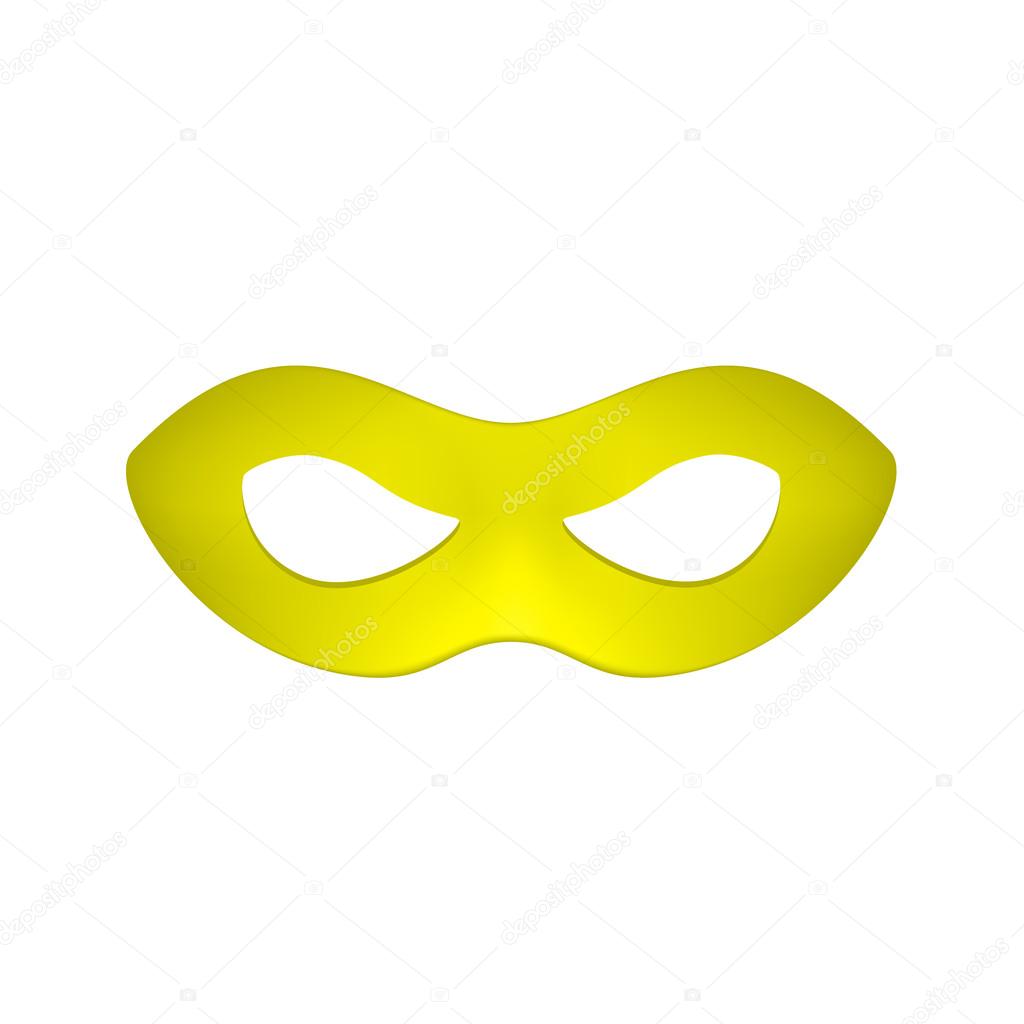 Eye mask in yellow design