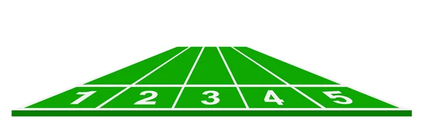 Běžecká dráha v zeleném designu — Stockový vektor