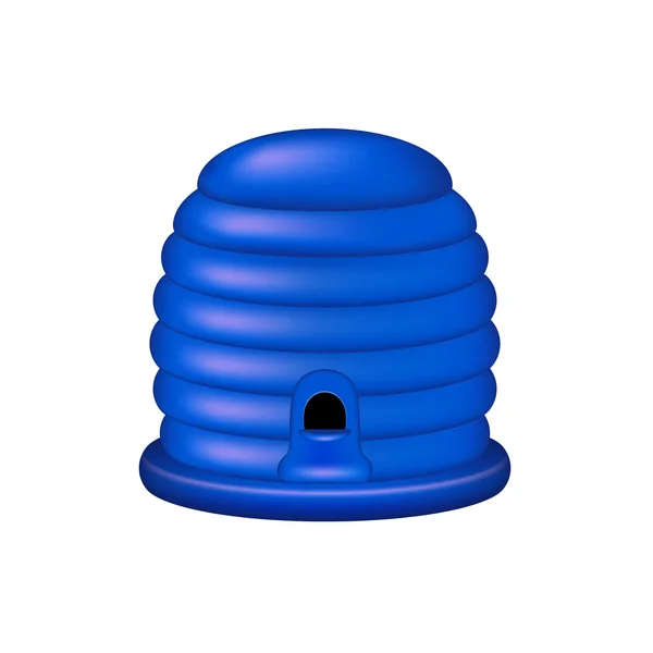Бджолиний будинок в синьому дизайні — стоковий вектор