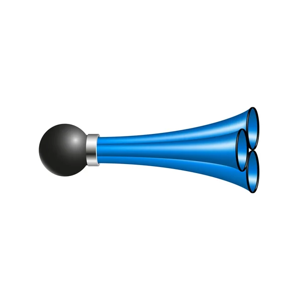Triple air horn in blue design — Stock Vector