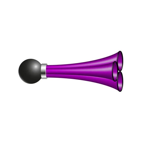 紫色のデザインでトリプルのエアホーン — ストックベクタ