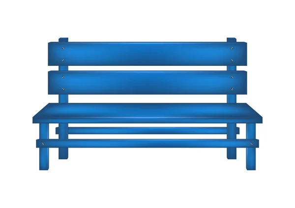 Rural bench in blue design — Stock Vector