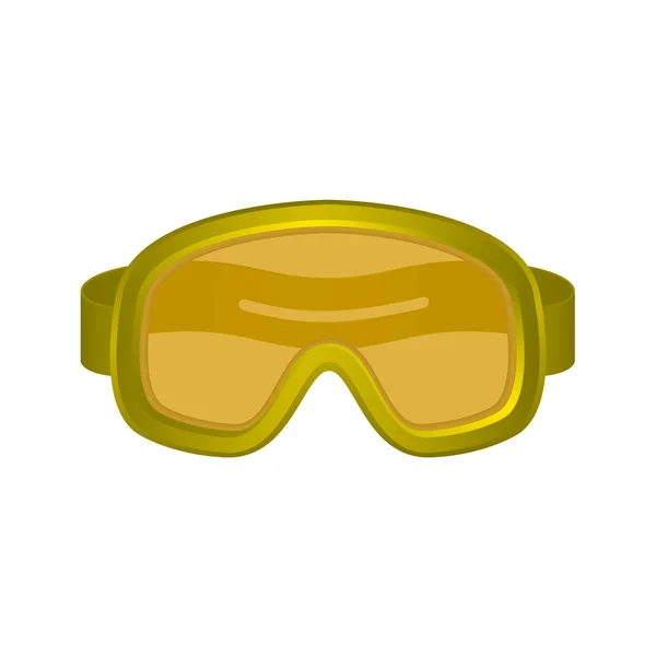 Gafas deportivas esquí en diseño naranja — Vector de stock