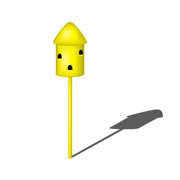 Holubník v žlutém designu se stínem — Stockový vektor