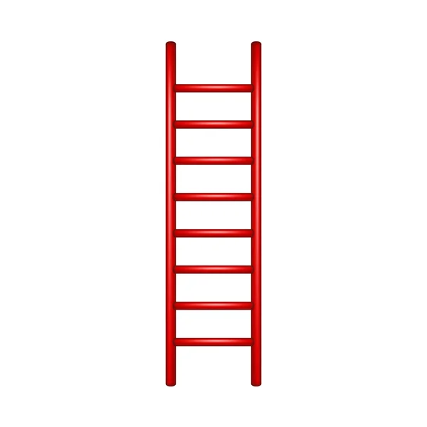 Wooden ladder in red design — Stock Vector