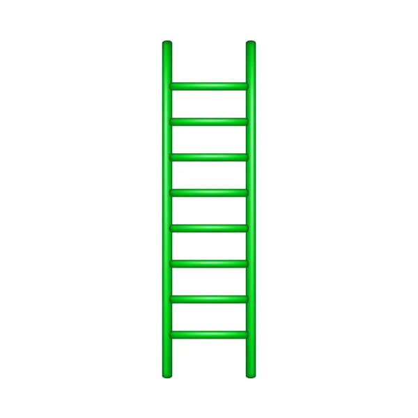 Wooden ladder in green design — Stock Vector