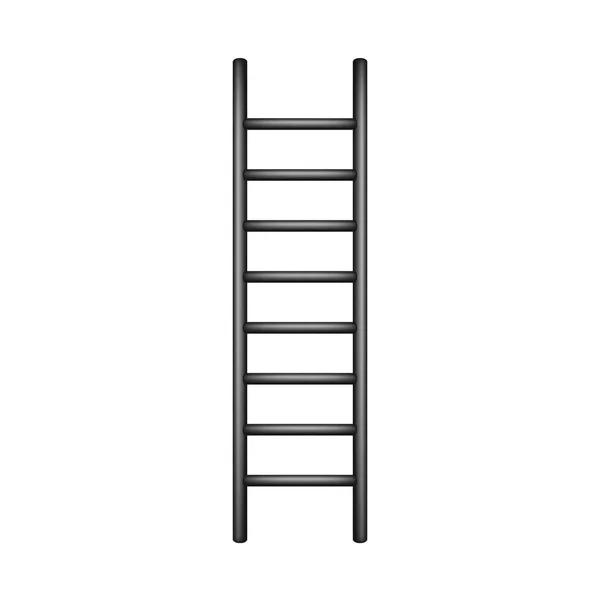 Siyah tasarım Ahşap merdiven — Stok Vektör