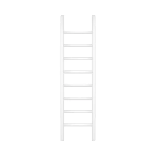 Wooden ladder in white design — Stock Vector