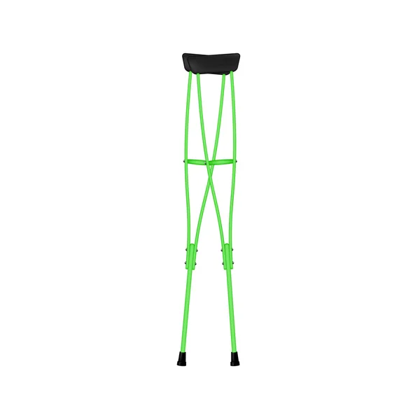 Retro crutches in green design — Stock Vector