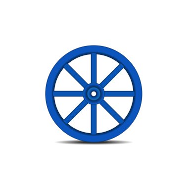 Tahta tekerlek gölge ile