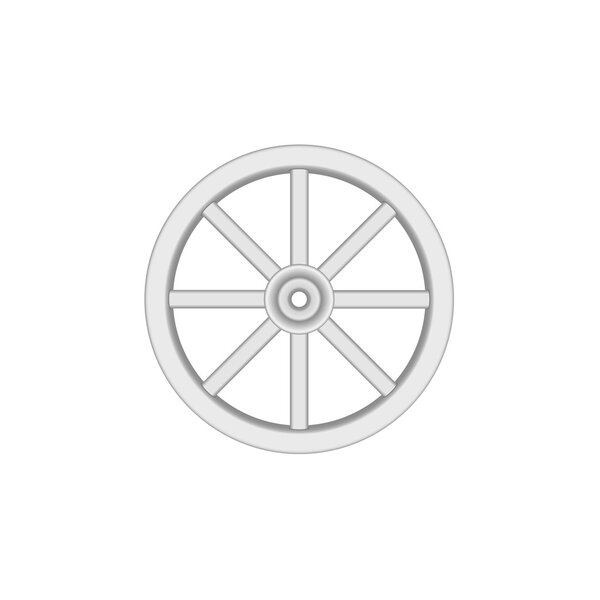 Vintage wooden wheel in light design