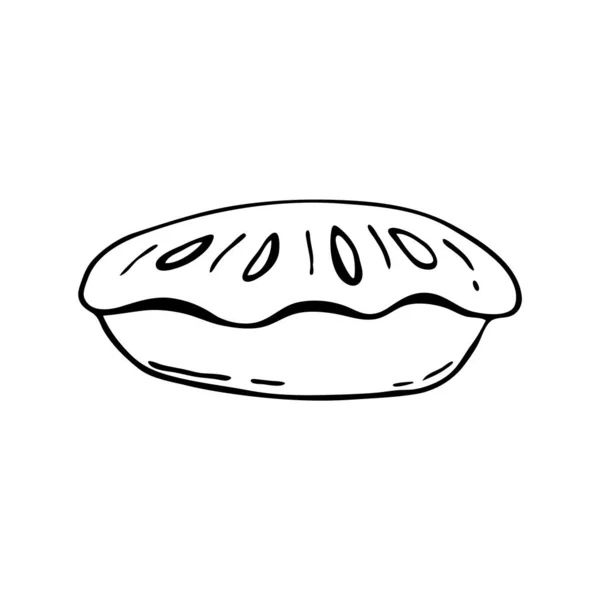 Зображення Торта Doodle Зображення Мальованої Їжі Вектор Інтернету Друку Текстилю — стоковий вектор