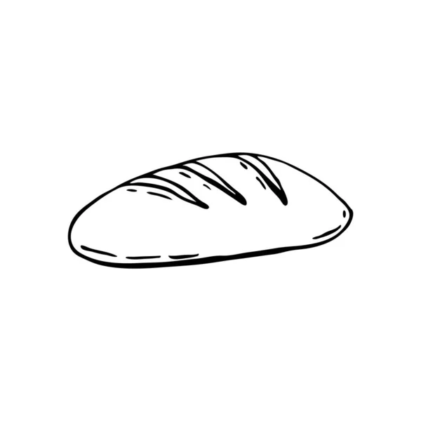 パンのイメージをかわいく 手描きの食べ物のイメージ ウェブ 繊維のためのベクトル — ストックベクタ