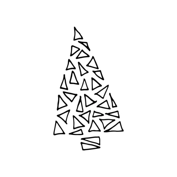 Noel Ağacı Süslemesi Bir Ağacın Dekoratif Görüntüsü Özgeçmiş Ambalaj Tekstil — Stok Vektör