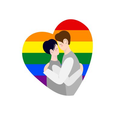 Birbirine aşık bir çift. Sevgililer Günü. Bir çiftin vektör görüntüsü.