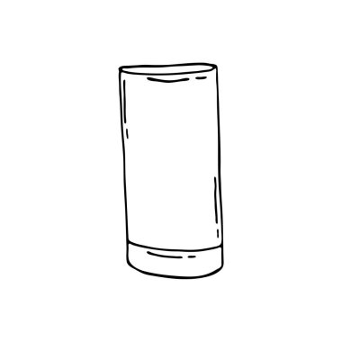 Bar için karalama gözlükleri. Elle çizilmiş çizimler. Cam nesneler