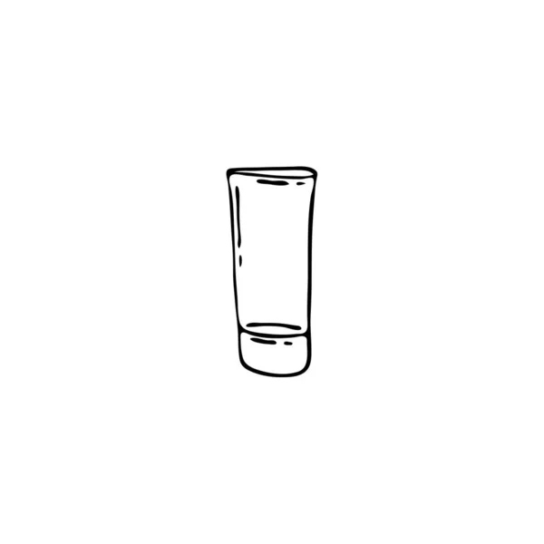 Verres Doodle Pour Bar Illustrations Dessinées Main Objets Verre — Image vectorielle