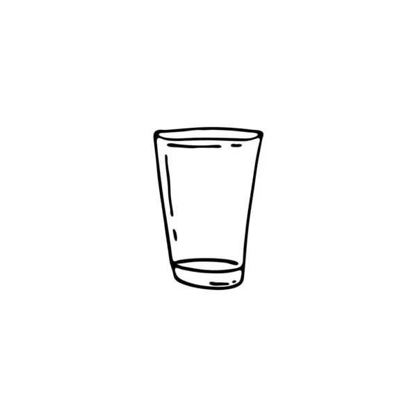 Verres Doodle Pour Bar Illustrations Dessinées Main Objets Verre — Image vectorielle