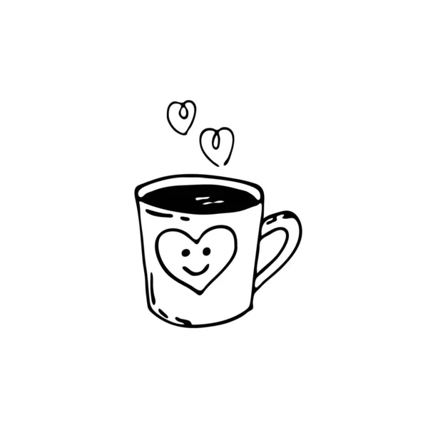 Handgezeichnetes Element Zum Valentinstag Doodles Für Web Postkartendesign Glückwunsch Tasse — Stockvektor