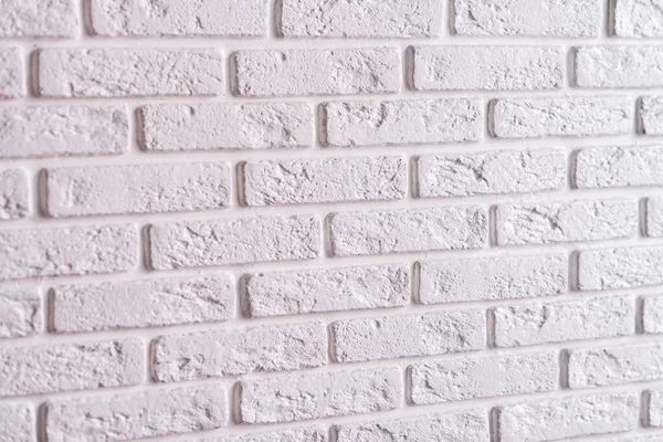 White brick wall. Decorative brick wall.