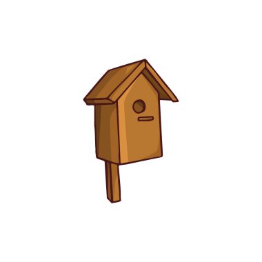 Kuş kafesinin karalama resmi. Bahçe elemanı. Çıkartmalar, kartpostallar, simgeler ve web için el yapımı vektör resmi.