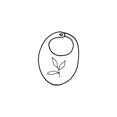 El yapımı bebek önlüğü. Çeşitli tasarımlar için karalama resmi.