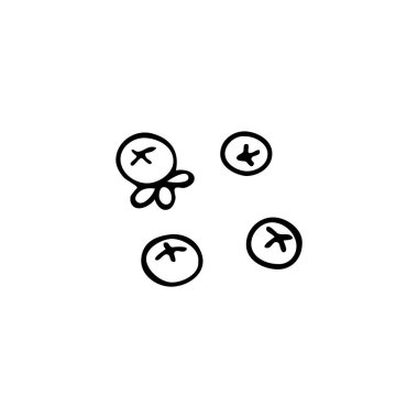 Doodle Botany elementi. Flora 'nın el yapımı resimleri. Çeşitli tasarımlar için resim. Çilekler