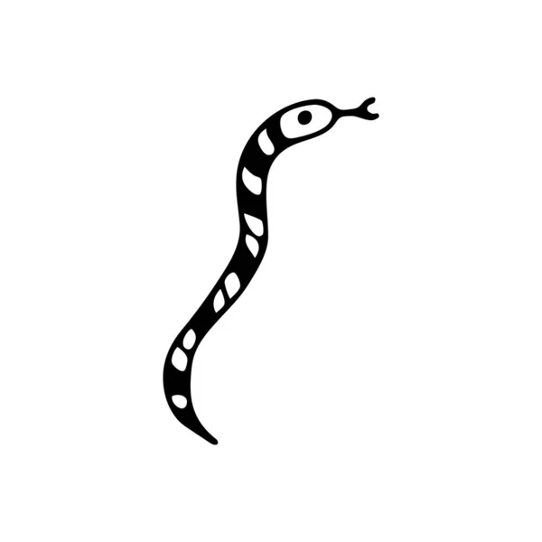 Елемент Додл Магії Хеллоуїн Мальоване Зображення Різних Дизайнів Змія — стоковий вектор