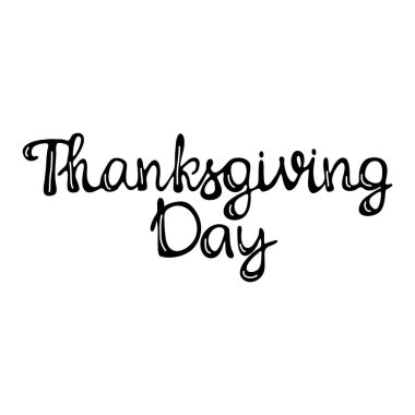 Şükran Günü harfleri. Web tasarımı için karalama ögesi, kırtasiye, logo, kartpostallar, posterler.