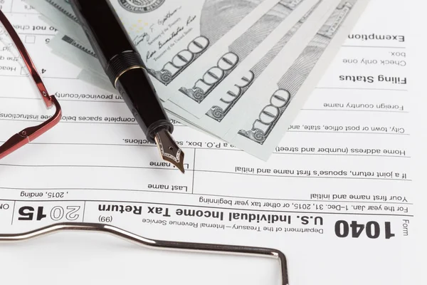 Formulario de declaración del impuesto sobre la renta — Foto de Stock