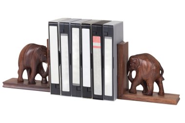 elephant bookend video cassette clipart
