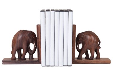 elephant bookend with dvd clipart