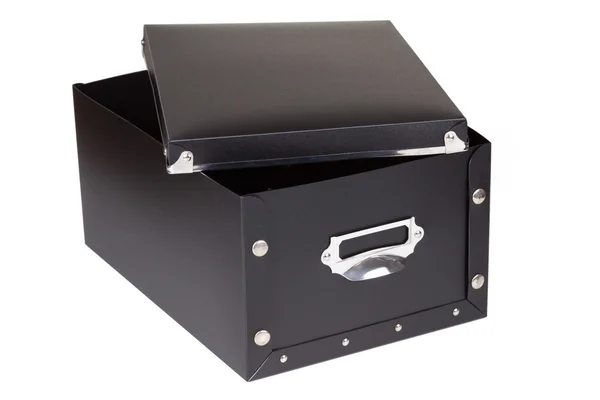 Black storage box — Stock Photo, Image