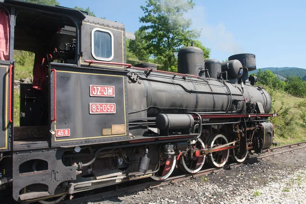 Locomotive of narrow gauge railway — Stock Photo, Image